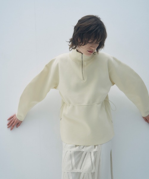 【セール】【洗える】ハーフジップフォルムニットチュニック（その他トップス）｜ADAM ET ROPE'（アダムエロペ） 9,086円