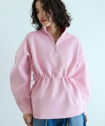 ADAM ET ROPE' | 【洗える】ハーフジップフォルムニットチュニック(その他トップス)