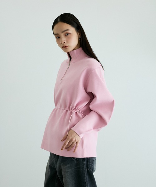 ADAM ET ROPE'（アダムエロペ）の「【洗える】ハーフジップフォルムニットチュニック（その他トップス・レディース・オフホワイト/ブラック/ブラウン系その他/ピンク・FREE）」の17枚目の写真