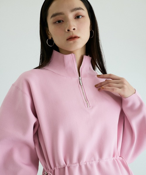 ADAM ET ROPE'（アダムエロペ）の「【洗える】ハーフジップフォルムニットチュニック（その他トップス・レディース・オフホワイト/ブラック/ブラウン系その他/ピンク・FREE）」の18枚目の写真