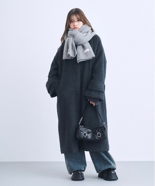 17HR(セブンティーンアワーズ)の「【ユニセックス】ボリュームリブニットマフラー(マフラー・レディース・グレー/チャコールグレー/ブラウン/ブルー・FREE)」の16枚目の写真