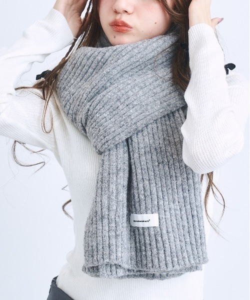 17HR(セブンティーンアワーズ)の「【ユニセックス】ボリュームリブニットマフラー(マフラー・レディース・グレー/チャコールグレー/ブラウン/ブルー・FREE)」の9枚目の写真