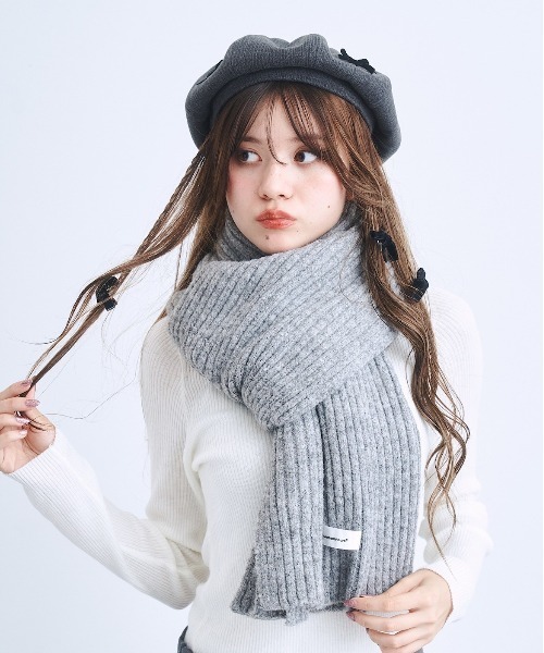 17HR(セブンティーンアワーズ)の「【ユニセックス】ボリュームリブニットマフラー(マフラー・レディース・グレー/チャコールグレー/ブラウン/ブルー・FREE)」の15枚目の写真