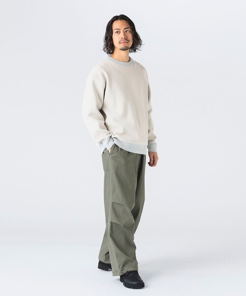 B:MING by BEAMS（ビーミングバイビームス）の「9ゲージ ダブルフェイス クルーネック ニット（ニット/セーター・メンズ・ブラック/ブラウン系その他5/オフホワイト・SMALL/MEDIUM/LARGE/X-LARGE）」の5枚目の写真