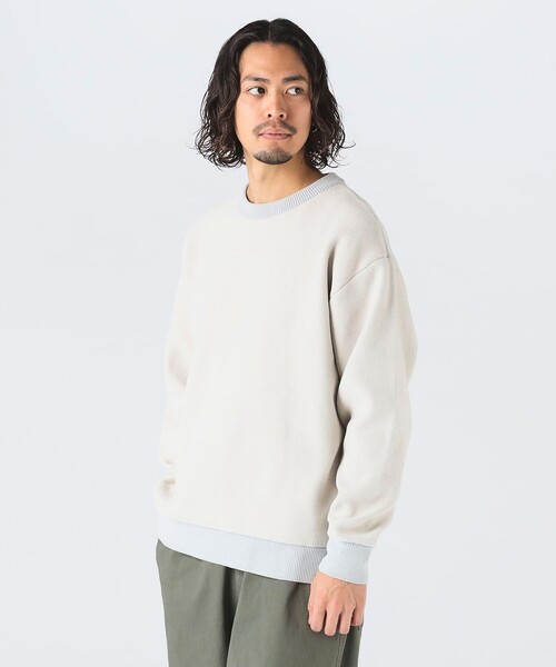 B:MING by BEAMS（ビーミングバイビームス）の「9ゲージ ダブルフェイス クルーネック ニット（ニット/セーター・メンズ・ブラック/ブラウン系その他5/オフホワイト・SMALL/MEDIUM/LARGE/X-LARGE）」の6枚目の写真