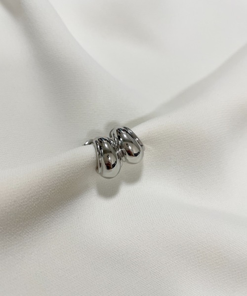 ciite'（シーテ）の「ドロップフープピアス（両耳用）  (両耳用)（ピアス（両耳用）・レディース・ゴールド/シルバー・FREE）」の5枚目の写真