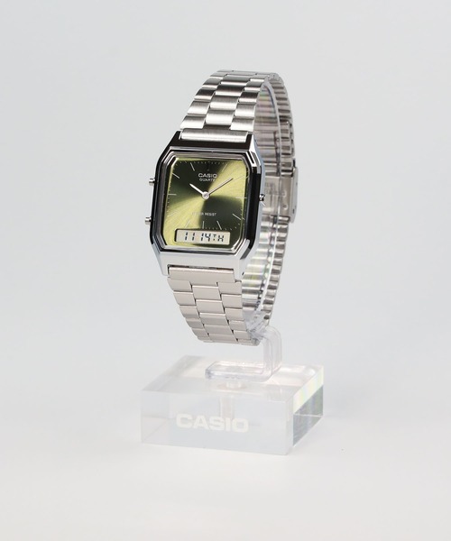 CASIO(カシオ)の「CASIO CLASSIC / AQ-230A-3AMQYJF(アナログ腕時計・メンズ・グリーン・FREE)」の2枚目の写真