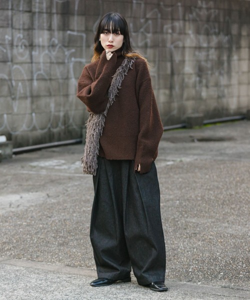 KBF(ケイビーエフ)の「ファービッグBAG(ショルダーバッグ・レディース・アイボリー/ブラウン・ONE)」の3枚目の写真