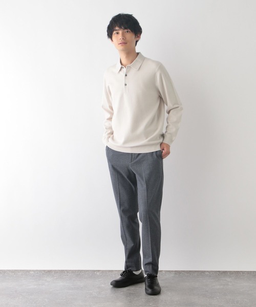 GLOBAL WORK（グローバルワーク）の「メルティポロ/116384（ポロシャツ・メンズ・アイボリー/ネイビー/ブラック・X-LARGE/LARGE/MEDIUM/SMALL）」の4枚目の写真