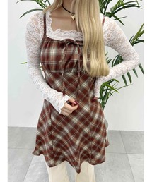 WC（ダブル シー）の「チェックキャミワンピース（ワンピース）」