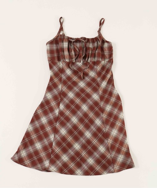 WC(ダブル シー)の「チェックキャミワンピース(ワンピース・レディース・ブルー/ブラウン・FREE)」の18枚目の写真