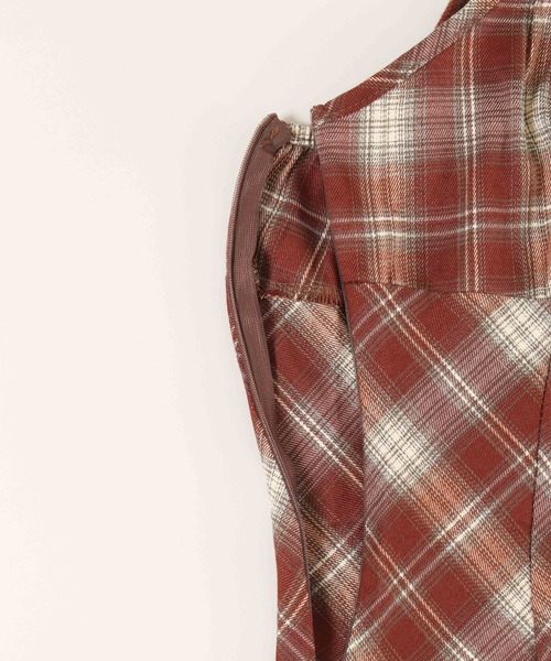 WC(ダブル シー)の「チェックキャミワンピース(ワンピース・レディース・ブルー/ブラウン・FREE)」の22枚目の写真