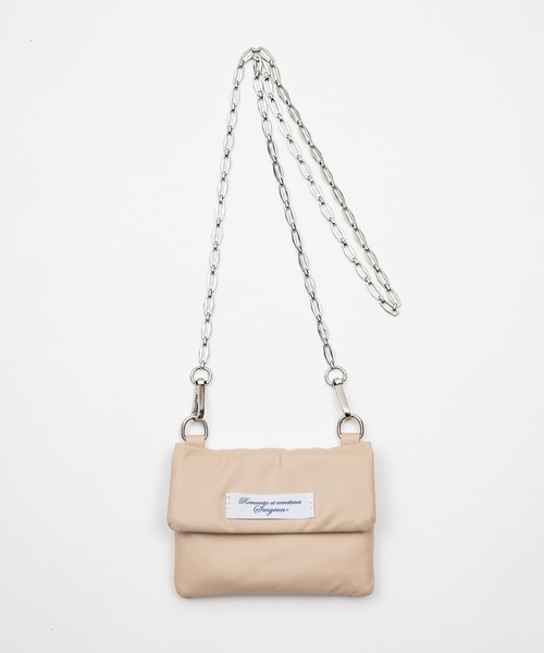 smyeon チェーンコンパクトリップポーチ ホワイト Smyeon（スミョン）の「Chain compact pouch bag/チェーン