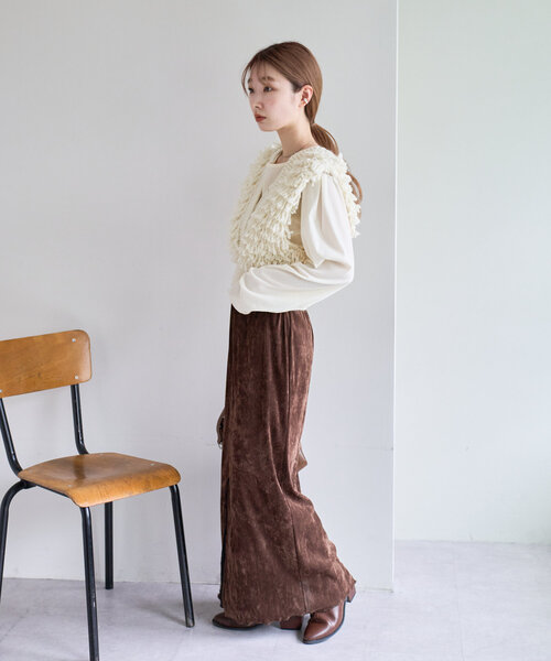 【美品】Kastane ループハンドベスト Kastane ベスト ジレ ループハンドベスト レディース : ZOZOTOWN