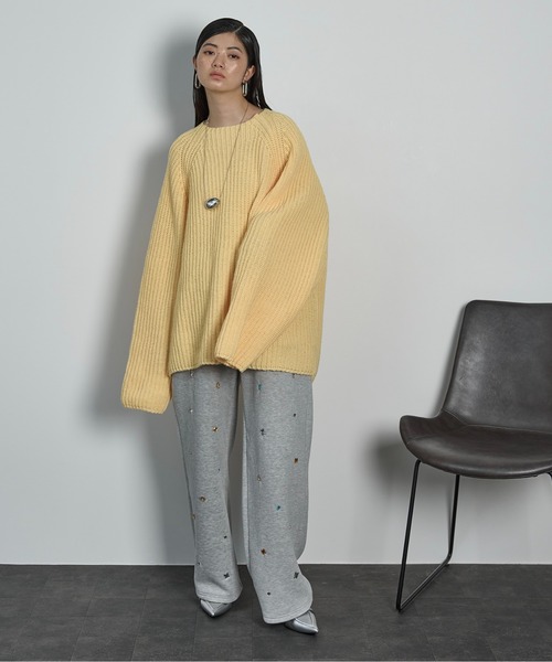 THE YOn（ザヨン）の「ビジュースウェットイージーパンツ（スウェットパンツ・レディース・グレー/チャコールグレー・FREE）」の21枚目の写真