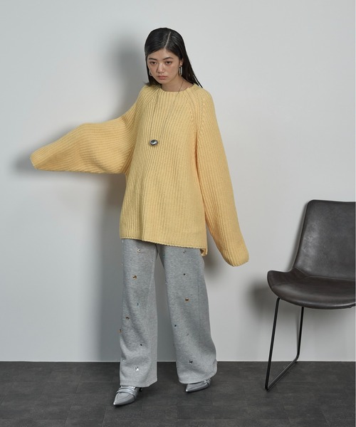 THE YOn（ザヨン）の「ビジュースウェットイージーパンツ（スウェットパンツ・レディース・グレー/チャコールグレー・FREE）」の22枚目の写真