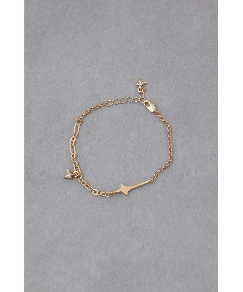 AZUL by moussy（アズールバイマウジー）の「ダイヤシェイプドブレスレット（ブレスレット・レディース・シルバー/ゴールド系その他・FREE）」の9枚目の写真