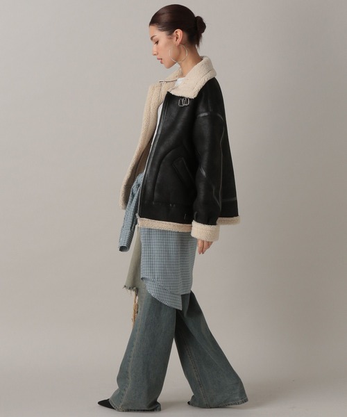 FOREVER 21（フォーエバー トゥエンティーワン）の「【2024FW】ビックムートンジャケット（ムートンコート・レディース・ブラック/ブラウン・FREE）」の10枚目の写真