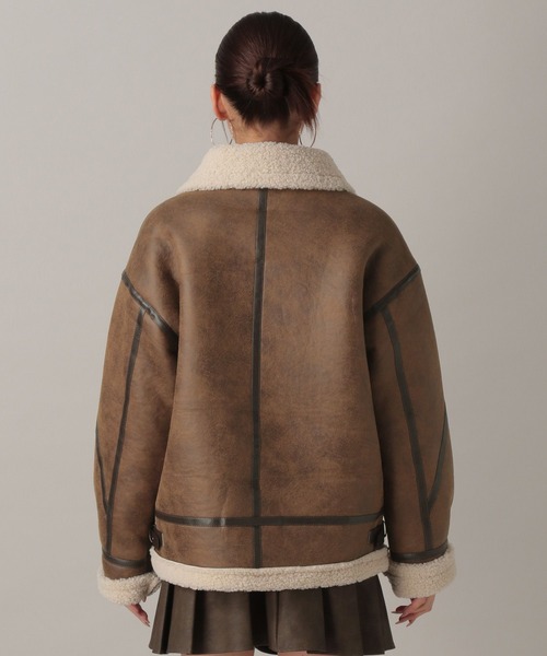 リアルムートン　ブルゾン　サイズ50（XL）　ベージュ 楽天市場】スペイン製 ムートンコート レディース 冬 ショート丈