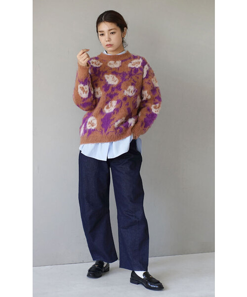 e-zakkamania stores(イーザッカマニアストアーズ)の「ツイル/デニム ベーシックカーブパンツ(デニムパンツ・レディース・インディゴブルー/オフホワイト/ブラック・フリー)」の11枚目の写真