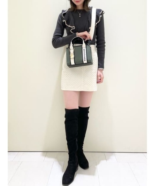 SAMANTHAVEGA(サマンサベガ)の「ロゴテープキャンバスショルダーバッグ(ミニ)(ショルダーバッグ・レディース・カーキ・FREE)」の10枚目の写真