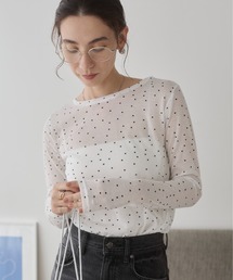 ボートネック 長袖 シアートップス / 秋服
