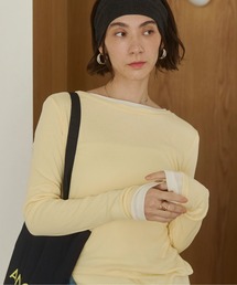 ボートネック 長袖 シアートップス / 秋服