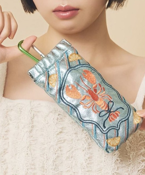 Casselini（キャセリーニ）の「【Casselini】刺繍サングラスケース 254-110801（サングラス・レディース・シルバー/ブラック/グリーン/ピンク/ブルー・FREE）」の4枚目の写真