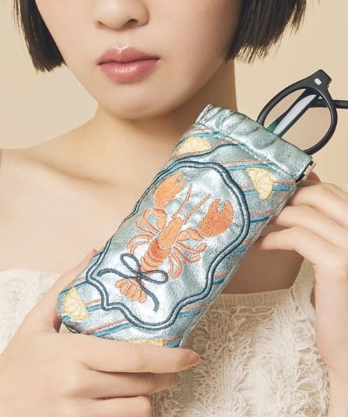 Casselini（キャセリーニ）の「【Casselini】刺繍サングラスケース 254-110801（サングラス・レディース・シルバー/ブラック/グリーン/ピンク/ブルー・FREE）」の7枚目の写真