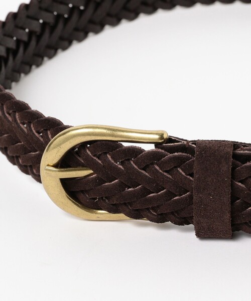 BEAMS PLUS(ビームスプラス)の「Suede Mesh Belt(ベルト・メンズ・ダークブラウン/カーキ・30inch/34inch/32inch/36inch)」の3枚目の写真