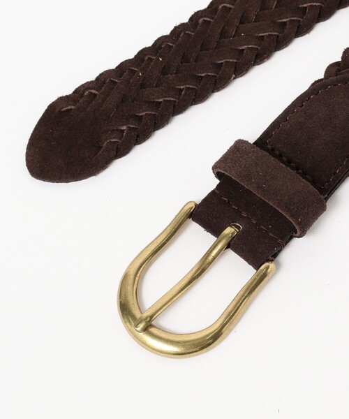 BEAMS PLUS(ビームスプラス)の「Suede Mesh Belt(ベルト・メンズ・ダークブラウン/カーキ・30inch/34inch/32inch/36inch)」の4枚目の写真