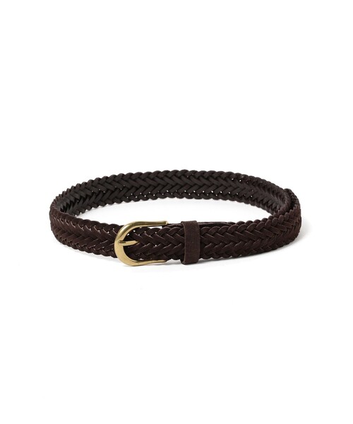 BEAMS PLUS(ビームスプラス)の「Suede Mesh Belt(ベルト・メンズ・ダークブラウン/カーキ・30inch/34inch/32inch/36inch)」の6枚目の写真
