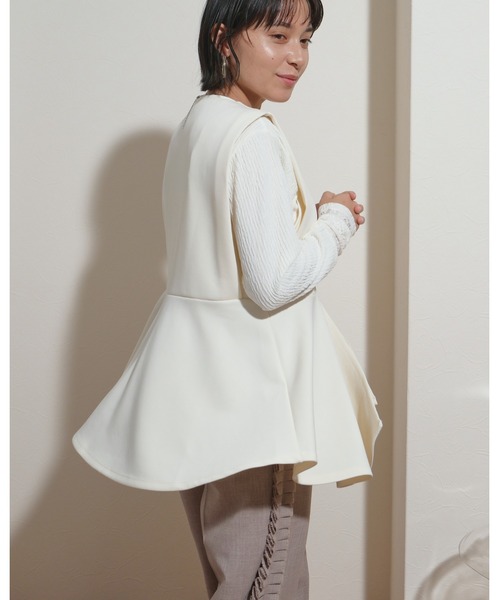 セットアップ対応】アシメペプラムポンチジレ Palm Riche│Eimee Law