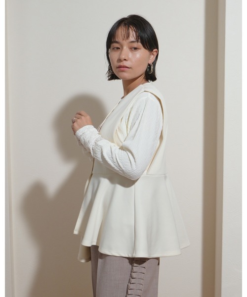 セットアップ対応】アシメペプラムポンチジレ Palm Riche│Eimee Law