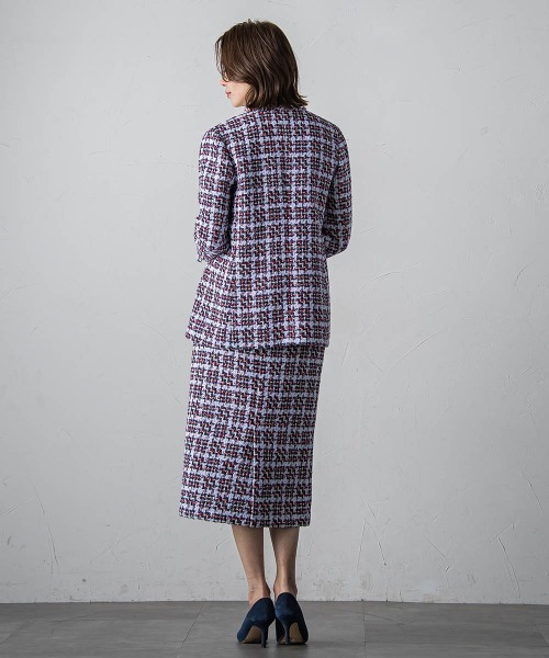 【セール】TURNIERトリコロールチェックツイードジャケット（ダウンジャケット/コート）｜Viaggio Blu（ビアッジョブルー）