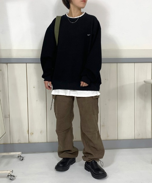 CRB(シーアールビー)の「裏起毛コーデュロイカーゴパンツ(カーゴパンツ・レディース・チャコール/ブラウン/ブラック・F)」の15枚目の写真