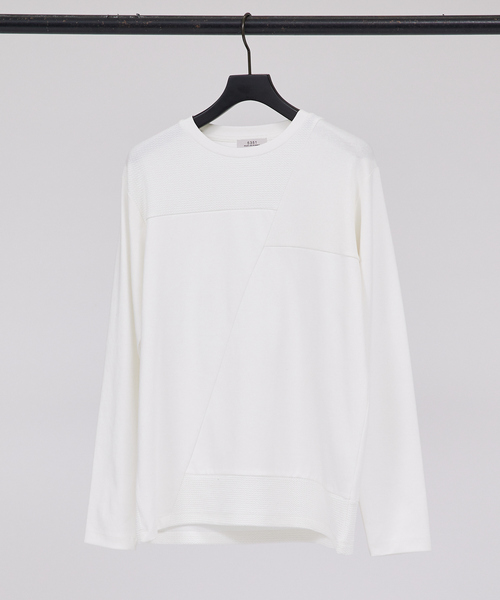 5351 POUR LES HOMMES（ゴーサンゴーイチプールオム）の「【25S/S】コンビネーション 切替え 長袖Tシャツ / ロンT（Tシャツ/カットソー・メンズ・ホワイト/グレイッシュベージュ/ブラック・44/46/48/50）」の18枚目の写真