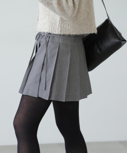FREE'S MART（フリーズマート）の「◆ラッププリーツミニスカート（スカート・レディース・グレー/ブラウン系その他・SMALL/MEDIUM）」の3枚目の写真