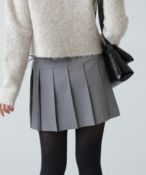 FREE'S MART（フリーズマート）の「◆ラッププリーツミニスカート（スカート・レディース・グレー/ブラウン系その他・SMALL/MEDIUM）」の4枚目の写真