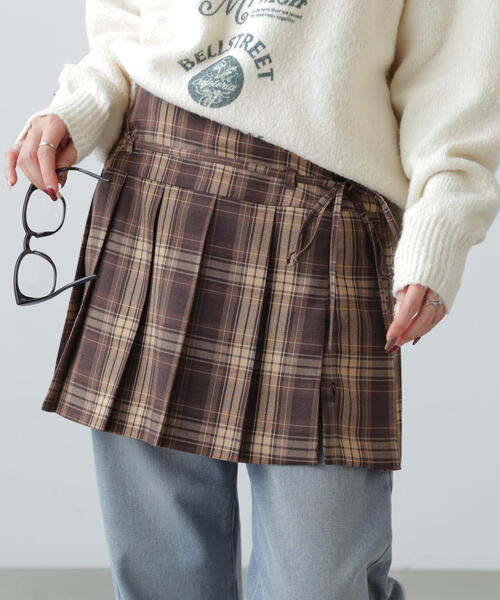 FREE'S MART（フリーズマート）の「◆ラッププリーツミニスカート（スカート・レディース・グレー/ブラウン系その他・SMALL/MEDIUM）」の22枚目の写真