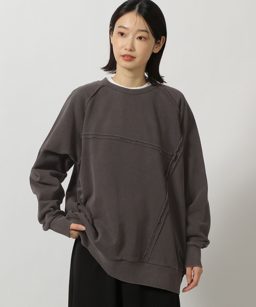 LAKOLE(ラコレ)の「リメイク風スウェット / 291816(スウェット・レディース・ライトグリーン/チャコール/アイボリー・FREE)」の2枚目の写真