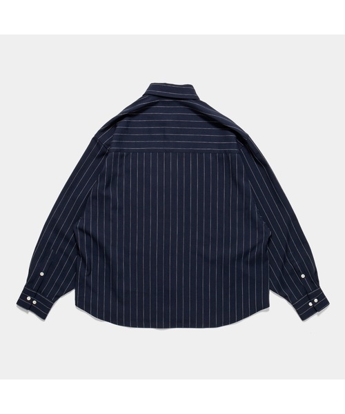 APPLEBUM ビッグストライプ Tシャツ ポリエステル アップルバム Stripe Oversize L/S Shirt（シャツ/ブラウス）｜APPLEBUM