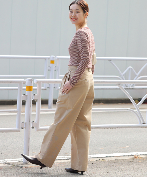 MILLER（ミラー）の「別注【MILLER/ミラー】C/N L/S：カットソー（Tシャツ/カットソー・レディース・ブラックミックス/ボルドー/ホワイト×ホワイト/ブルー・FREE）」の20枚目の写真