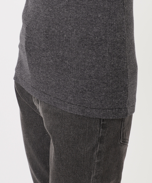 MILLER（ミラー）の「別注【MILLER/ミラー】C/N L/S：カットソー（Tシャツ/カットソー・レディース・ブラックミックス/ボルドー/ホワイト×ホワイト/ブルー・FREE）」の6枚目の写真