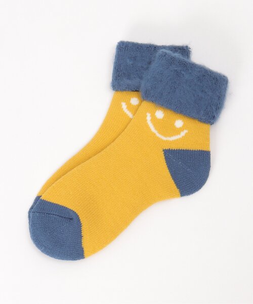 LBC（エルビーシー）の「裏起毛ソックス スマイリー（ソックス/靴下・レディース・ホワイト/セージグリーン/イエロー・FREE）」の5枚目の写真