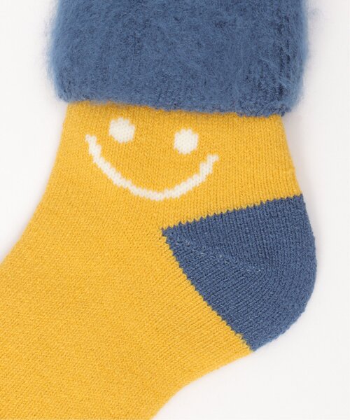 LBC（エルビーシー）の「裏起毛ソックス スマイリー（ソックス/靴下・レディース・ホワイト/セージグリーン/イエロー・FREE）」の7枚目の写真