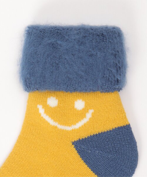 LBC（エルビーシー）の「裏起毛ソックス スマイリー（ソックス/靴下・レディース・ホワイト/セージグリーン/イエロー・FREE）」の8枚目の写真