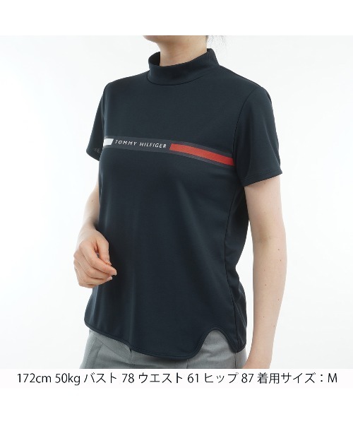 TOMMY HILFIGER GOLF（トミー ヒルフィガー ゴルフ）の「ﾗｲﾝﾛｺﾞ 半袖ﾓｯｸﾈｯｸｼｬﾂ（その他トップス・レディース・ホワイト/ピンク/ネイビー/ブラック・L/M/S/LL）」の9枚目の写真