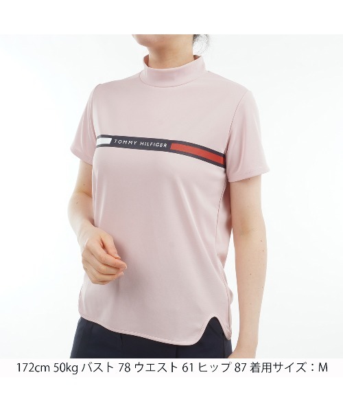TOMMY HILFIGER GOLF（トミー ヒルフィガー ゴルフ）の「ﾗｲﾝﾛｺﾞ 半袖ﾓｯｸﾈｯｸｼｬﾂ（その他トップス・レディース・ホワイト/ピンク/ネイビー/ブラック・L/M/S/LL）」の11枚目の写真