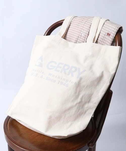 GERRY（ジェリー）の「GERRY ロゴ キャンバス トートバッグ 男女兼用（トートバッグ・メンズ・アイボリー/ブラック・FREE）」の2枚目の写真